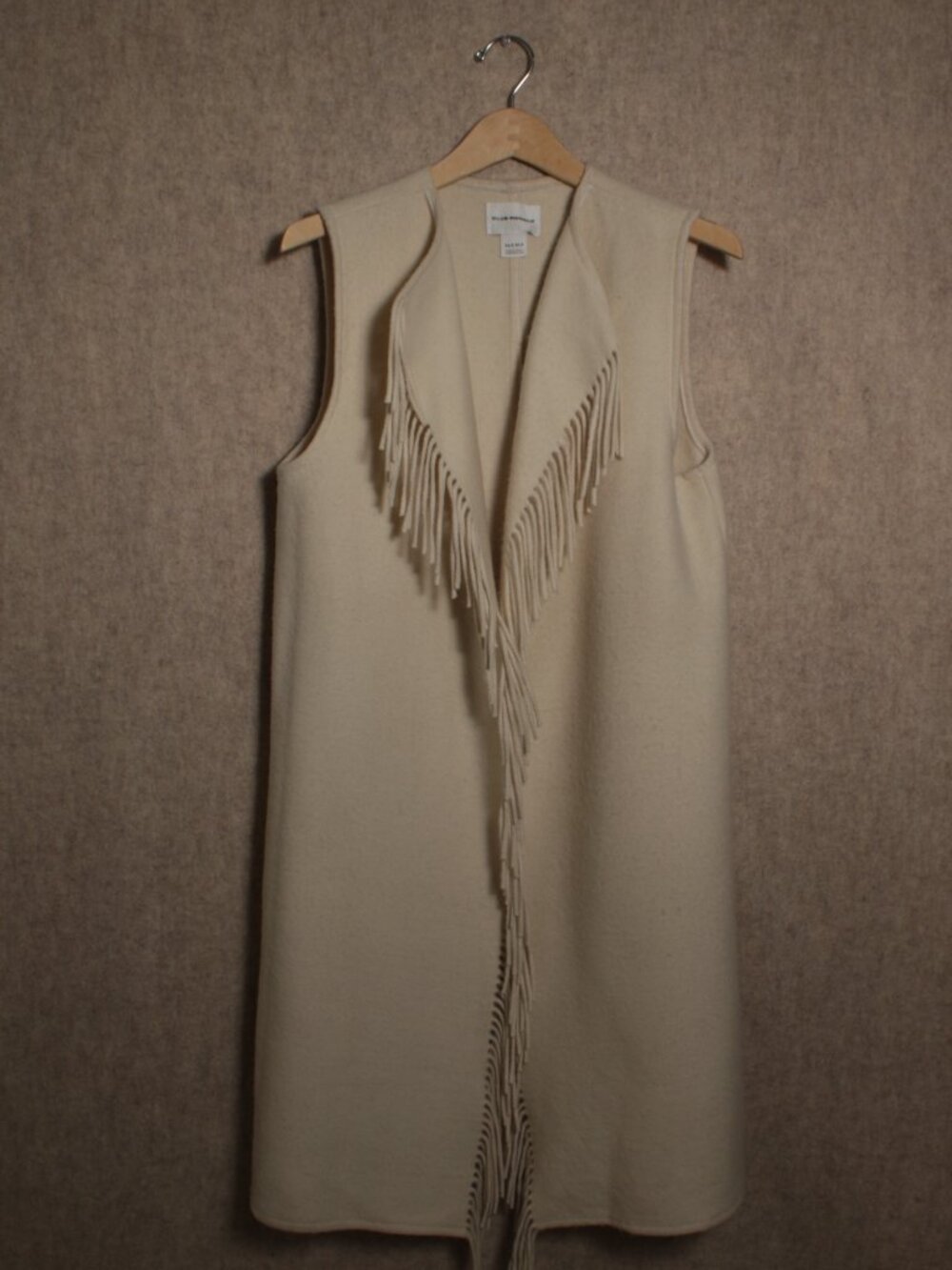 Club Monaco Ivory Fringe Sweater Vest